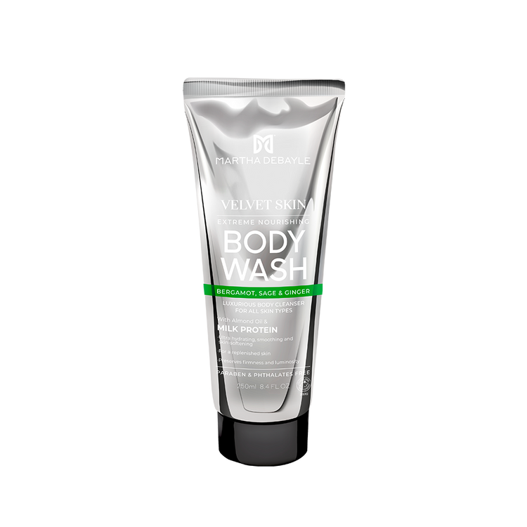 BERGAMOT, SAGE & GINGER VELVET SKIN EXTREME NOURISHING BODY WASH 250 ML